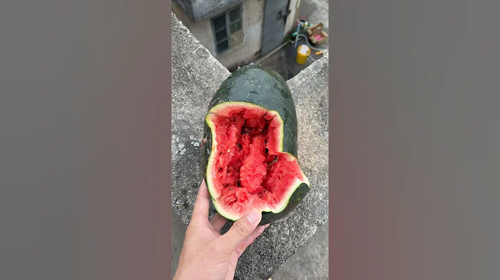 Experiment: Will a watermelon explode if it rolls down a tall building? 🍉💥#shorts