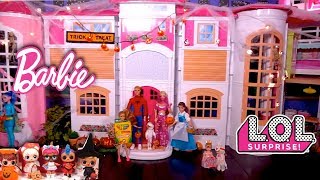 Barbie Family & LOL Dolls Halloween Videos - Dress up & Trick or Treating