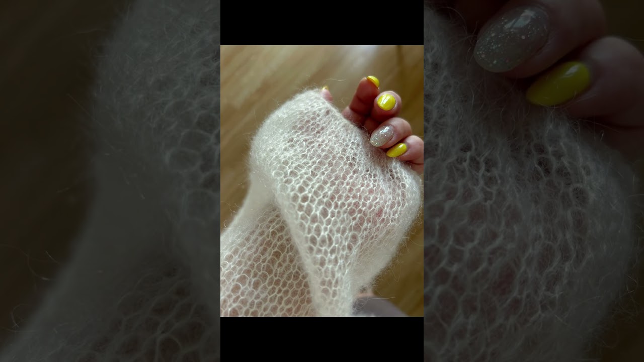 White mohair sweater🤍 
