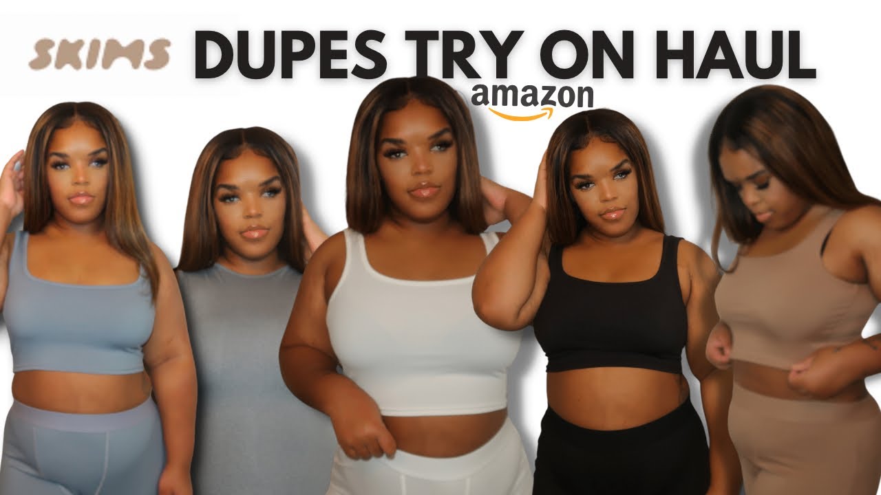 BLACK OWNED SKIMS DUPE  CREASE LABEL UNBOXING, TRY-ON HAUL +