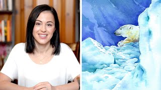 How to Paint Snow ❄️ Watercolor Tutorial 🐻‍❄️