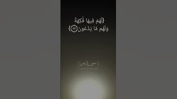 سورة يس الآية ٥٥ الى ٥٨ بصوت الشيخ هزاع البلوشي