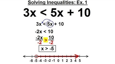 Algebra - Ch. 3: Formula, Inequalities, Absolute Value (22 of 33) Solve Inequalities Ex 1