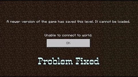 How to fix "A newer version of the game have saved this level" |Minecraft error| Piyuooze |