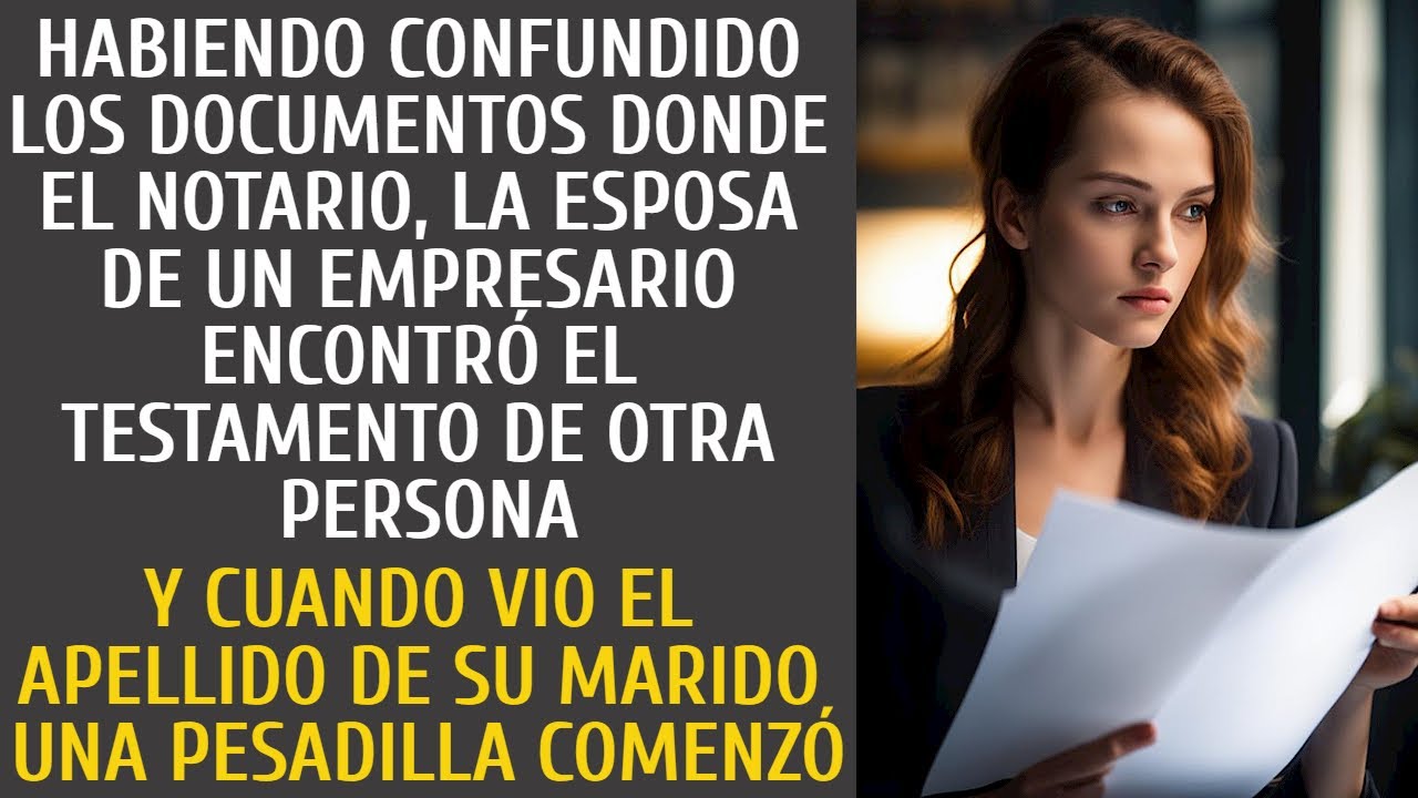 Habiendo confundido los documentos donde el notario, la esposa de un empresario encontró el…