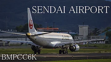 仙台空港飛行機離陸