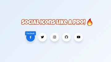 Amazing Tooltip Hover Effect for Social Icons | No JavaScript!