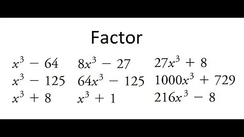 Grade 12 Advanced Functions - Factoring by sum/difference of cubes (ch 3.7)