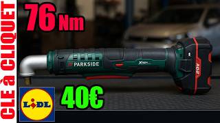 LIDL clé à cliquet 20V PARKSIDE PAWS 20 A1 76Nm X20VTEAM angle impact wrech