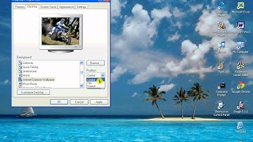 How to change the background on a windows XP