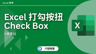 如何在Excel中新增打勾按扭 Check Box | Excel 廣東話教學