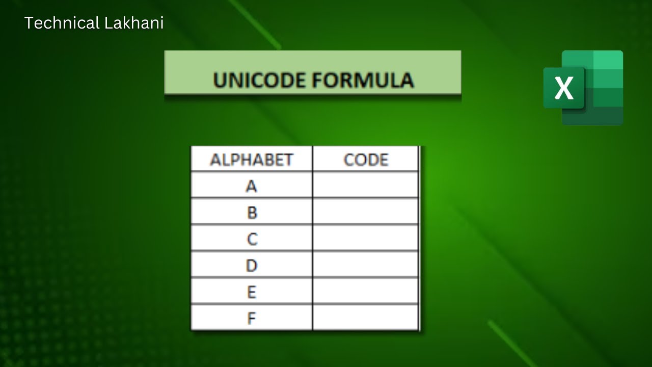 Unicode Formula In Excel #exceltech - YouTube