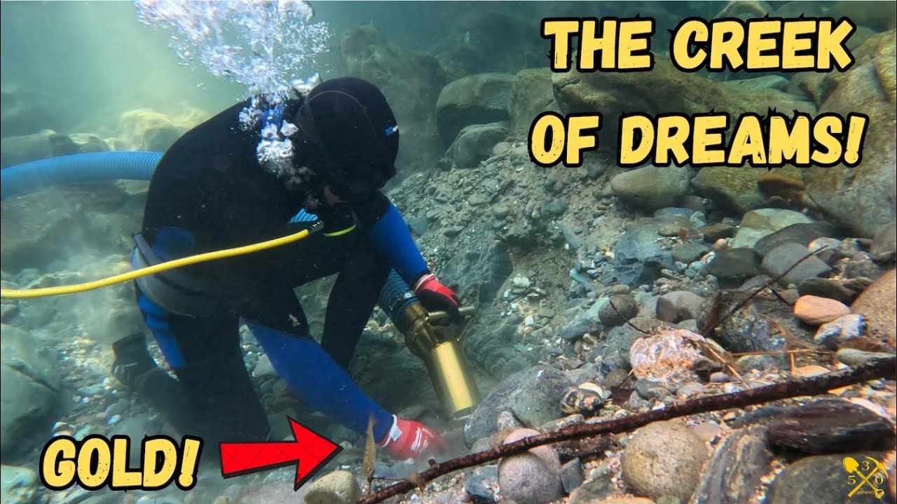 Reclamation Dredging in a Creek FULL OF GOLD!