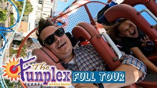 THE FUNPLEX Myrtle Beach Amusement Park Full Tour, All Ride POVs, \u0026 Food Options