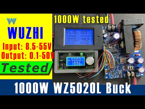 Review of WUZHI WZ5020L 50V 20A 1KW DC Converter with Protection and Display