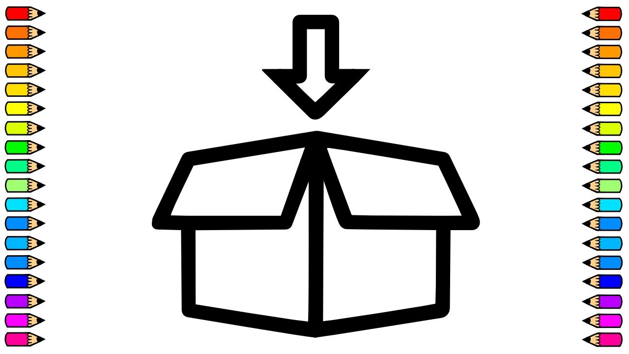 Cómo dibujar una CAJA ABIERTA caja / Dibujo de CAJA ABIERTA paso a paso