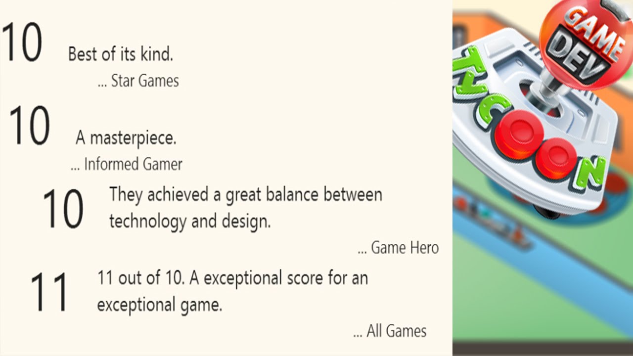 11/10 Perfect Game Created - Game Dev Tycoon #23
