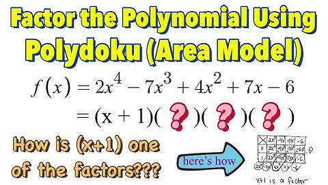 Factoring Polynomial Function Using Polydoku (Part 2)