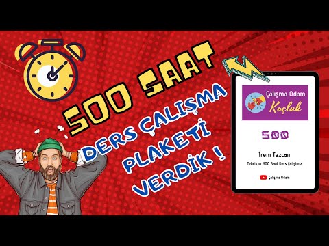 500 SAAT DERS ÇALIŞMA PLAKETİ VERDİK 💪