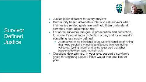 Victim's Journey: The Role of Survivor-Defined Jus...