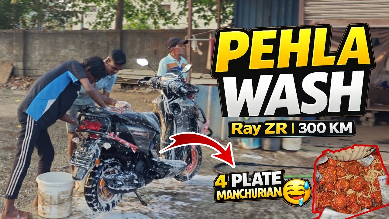4 Plate Manchurian Khaya 🤤 | Job Se Aakar Yamaha Ray ZR Ki धुलाई | Daily Vlog