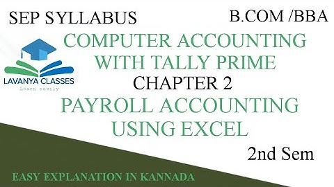 COMPUTER ACCOUNTING WITH TALLY PRIME  CHAPTER 2 EASY EXPLANATION IN KANNADA B.COM/BBA