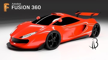Car Design Speedrun 23 - Using Autodesk Fusion 360 - widebody supercar