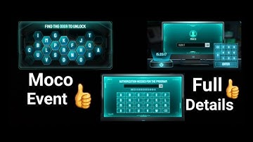 Moco Event Full details: Login info , Password , Door unlock 👍👍