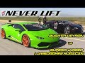 Bugatti Veyron vs Supercharged Lamborghini Huracan - 1/2 Mile Drag Race