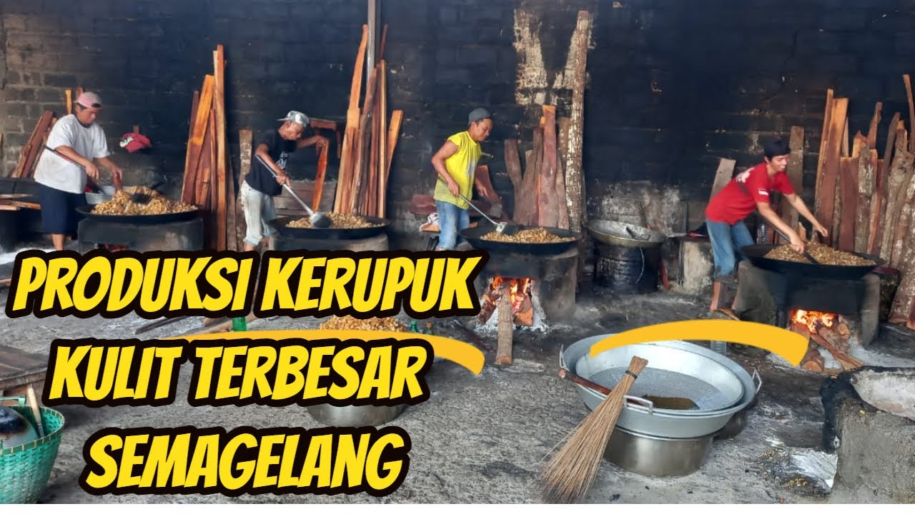 Pembuatan kerupuk (Rambak) kulit sapi terbesar di magelang || Enak gurih & lezat