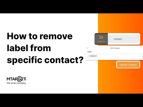 How to remove label from specific contact? | MTARGET How-To - video from MTARGET