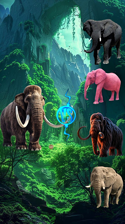 woolly mammoth Vs 4 elephant 💀#elephant #woollymammoth