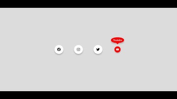 Social Media Buttons with Tooltip on Hover using HTML & CSS