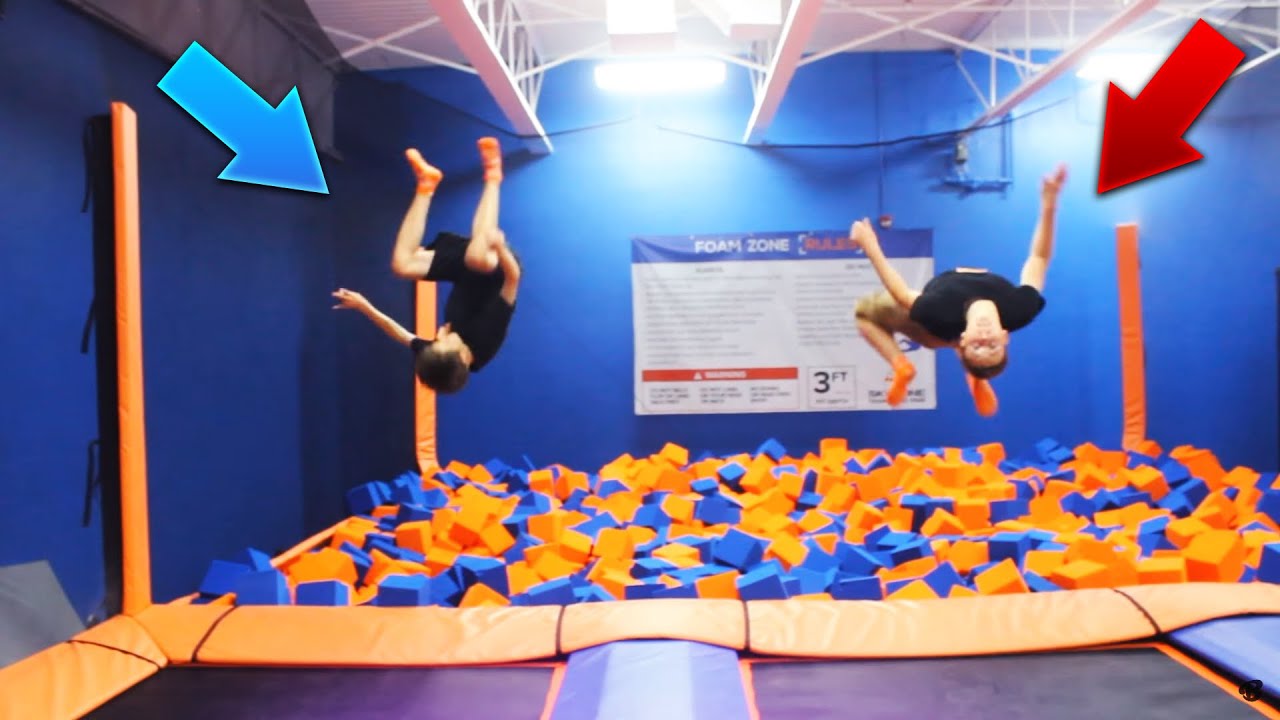 WTF!! WE WERE BREAKING ALL THE RULES!! CRAZY TRAMPOLINE PARK!! (ft. bang)