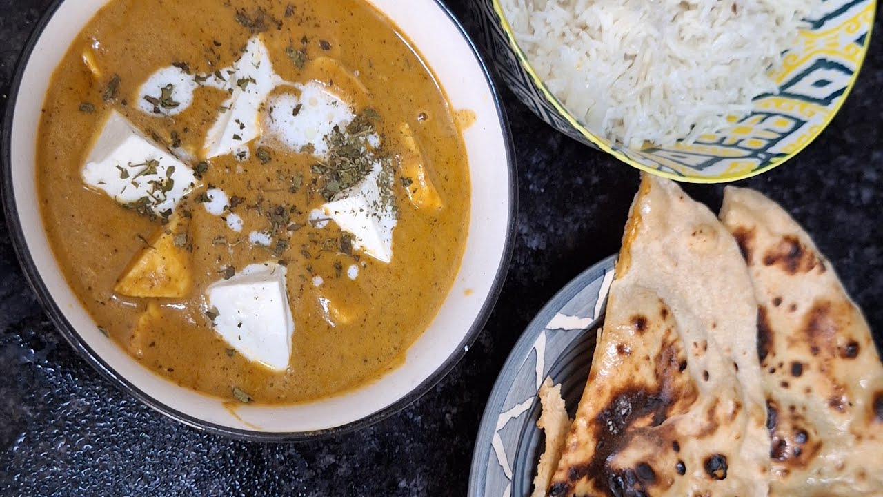 Sunday lunch/butter paneer/jeera rice/tandoori roti/homemade yummy ...