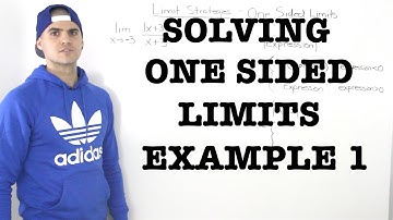 MCV4U (1.5) - Solving One Sided Limits Example 1 - calculus