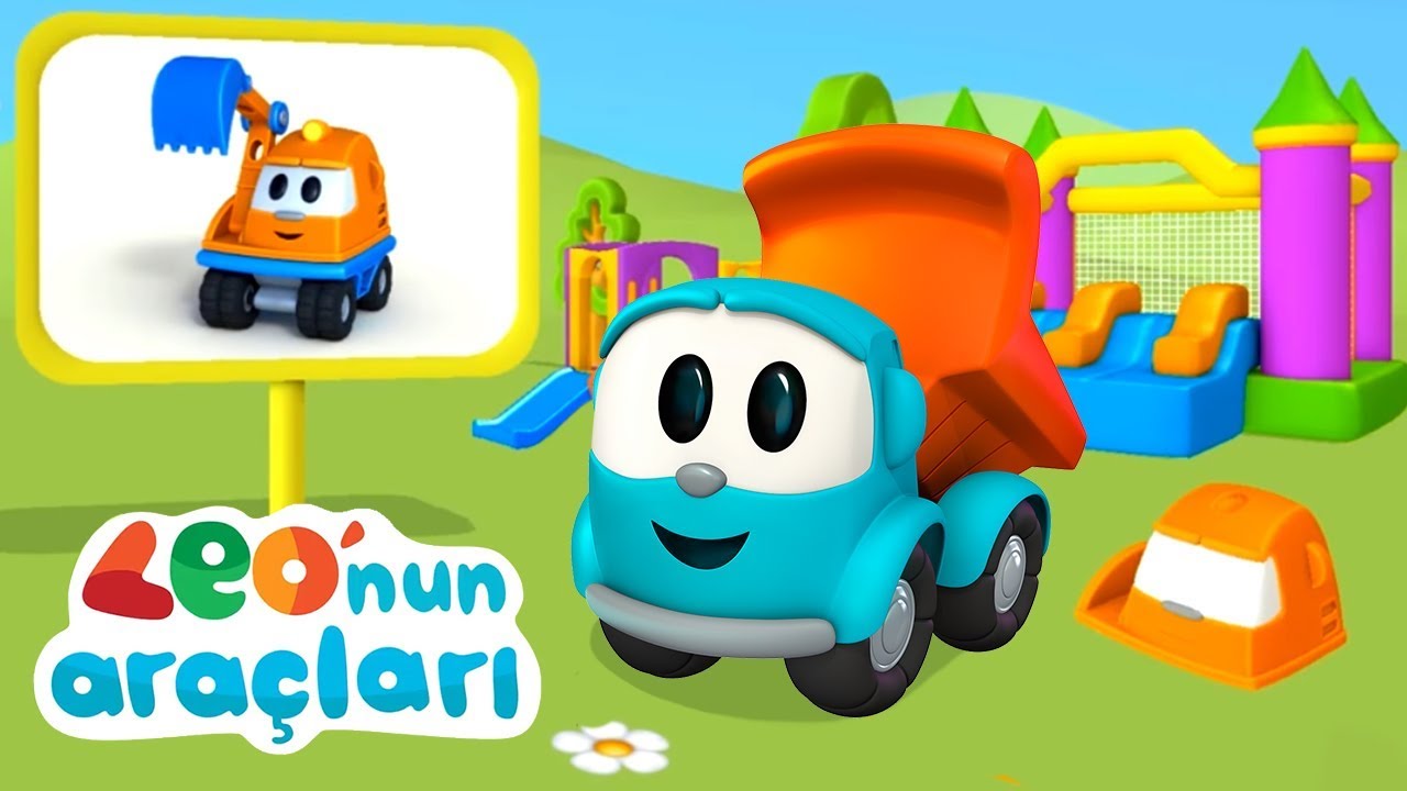 'Leo'nun araçları' oyunu: Ekskavatör Scoop, Silindir, Çekici