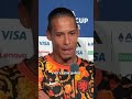 Virgil van Dijk is NOT a fan of the mandatory drinks breaks at this World Cup... ❌