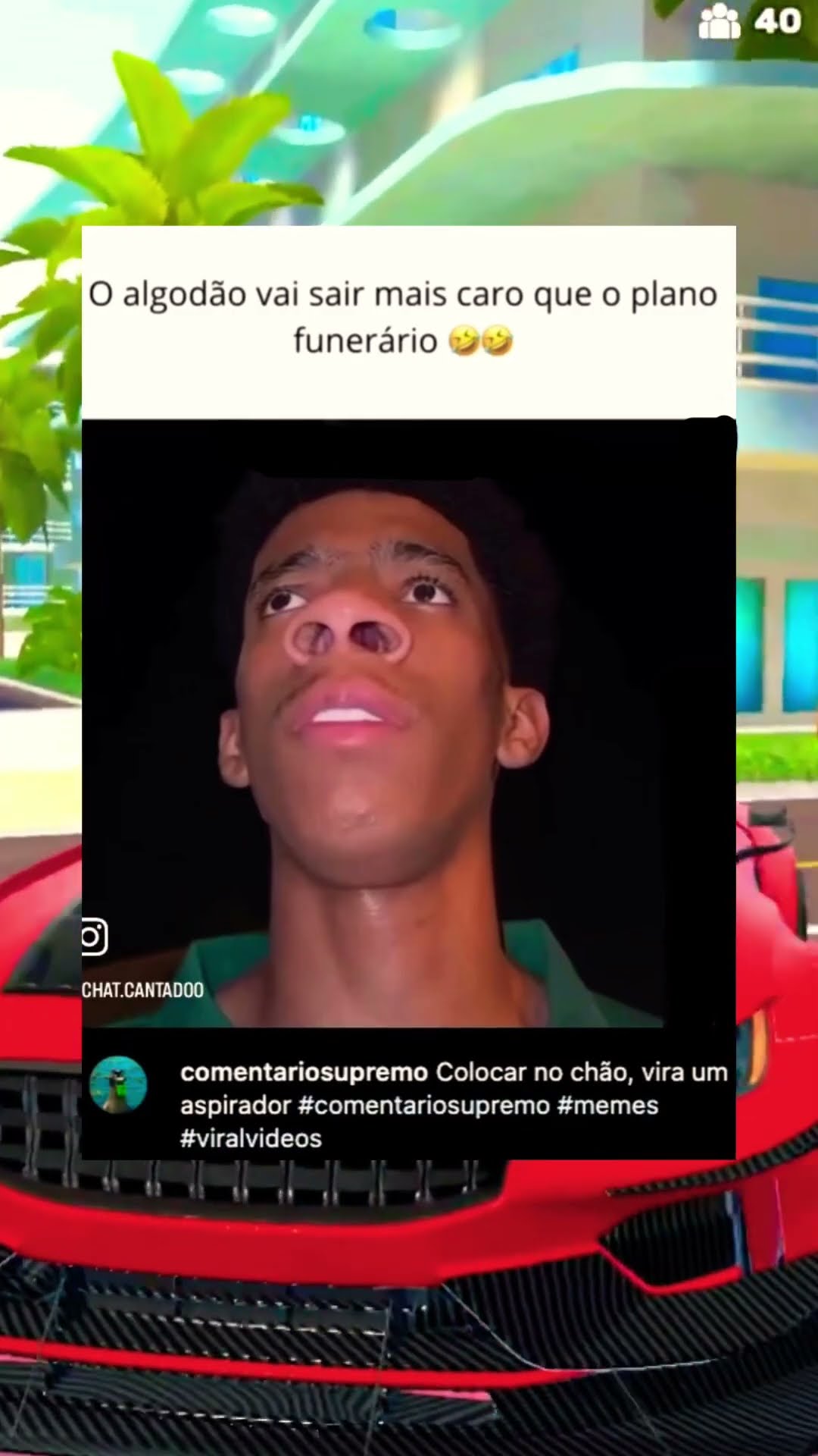 Poderia estar jogando Flex city, mas estou assistindo Chat Cantado ?