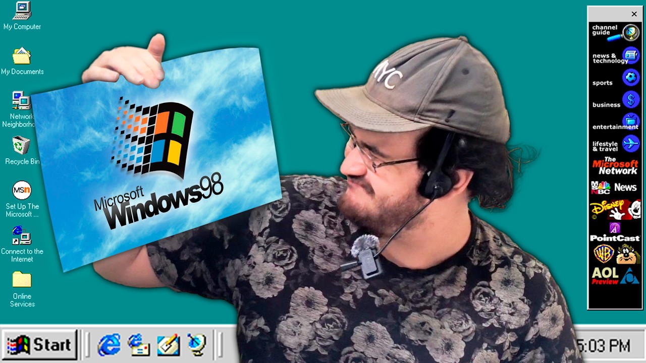 EXPLORANDO UM PC DE 25 ANOS ATRÁS COM WINDOWS 98! (Dá pra usar em 2026?)