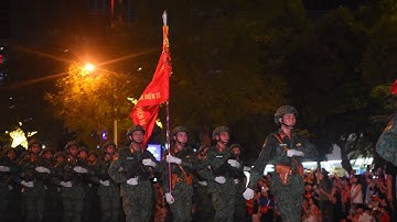 Diễu binh sơ duyệt tại đường Lê Lợi 25/4