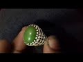 Hussaini feroza  dark green real turquoise in silver sterling ring