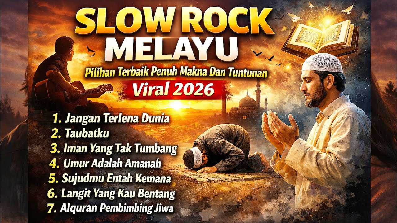 SLOW ROCK MELAYU PILIHAN TERBAIK 2026 | Lagu Penuh Makna & Tuntunan Hati