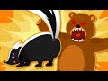 Stinky Skunk Farts Play | Words | Animal Play | Kids Cartoon | Kids Animation ★ TidiKids