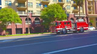 (TimberWolf Siren) LAFD Engine 9 Responding