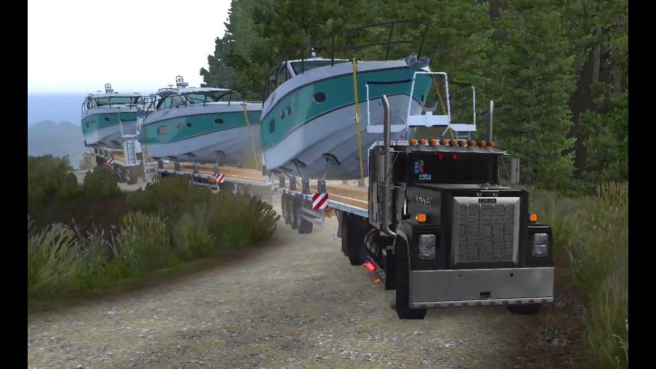 Truck: Dina 861. Trailer: Triple planas. Carga: Yates - ETS 2 2026 02 23 19 18 34