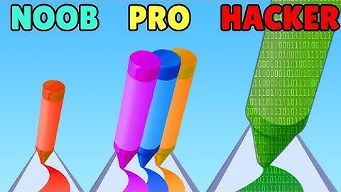 NOOB vs PRO vs HACKER in Pencil Rush 3D