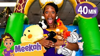 meekahs favourite animals and colors meekah at jumper jungle educational videos for kids