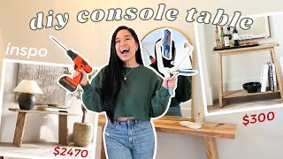 BUILDING MY DREAM CONSOLE TABLE FOR UNDER $50! *EASY DIY WOOD FURNITURE BUILD*