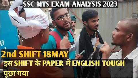#ssc MTS exam 18 may shift 2 English hard aaya